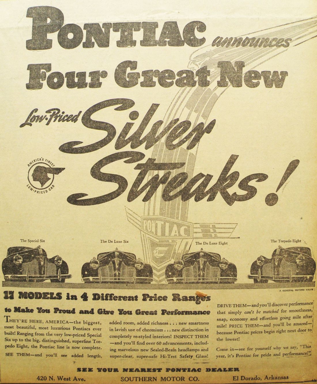 1939 and 40 advertisements from El Dorado News Times